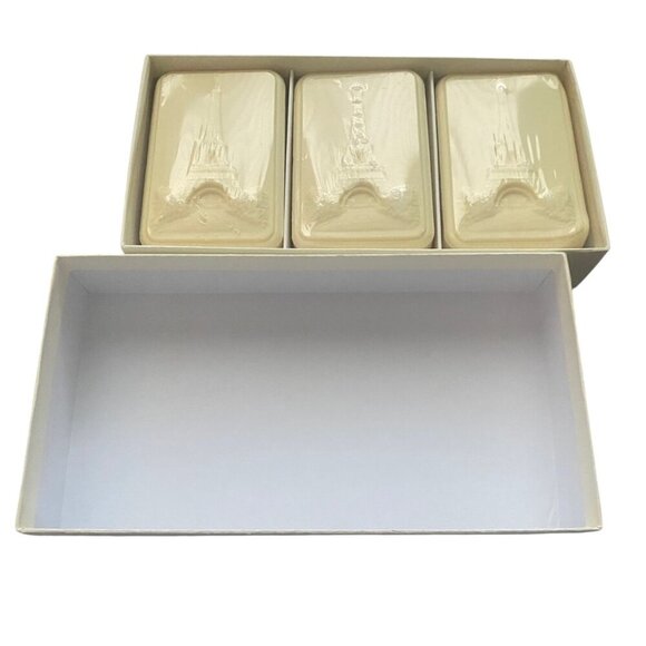 Eiffel Tower Orange Cinnamon Soap Set 3 Bars Made in France Savons Cannelle - Picture 7 of 16